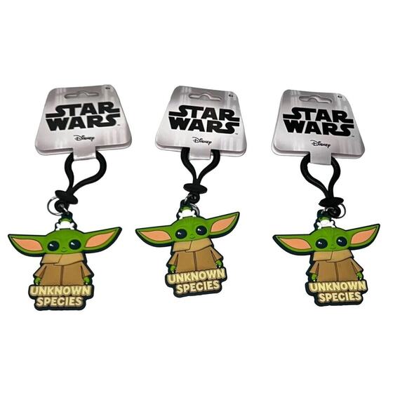 3pk Star Wars Mandalorian The Child Baby Yoda Unknown Species Backpack Clip Ring - Picture 1 of 8